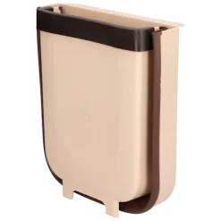 Best Hängande Papperskorg Vikbar Vattentät Multifunktionell Bänkskiva Papperskorg för Hem Kök Badrum Kaffe