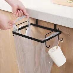 Clearance Hängande plastpåsehållare för skåpsdörr, metall, soppåsehållare, hängande soppåsehållare