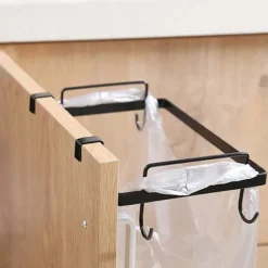Clearance Hängande plastpåsehållare för skåpsdörr, metall, soppåsehållare, hängande soppåsehållare