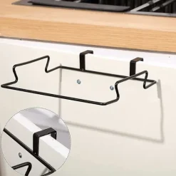 Clearance Hängande plastpåsehållare för skåpsdörr, metall, soppåsehållare, hängande soppåsehållare