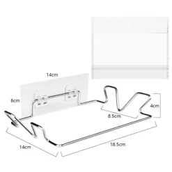 Hängande soptunnehållare, rostfritt stål soptunne hängande ställ väggmonterad självhäftande soptunna