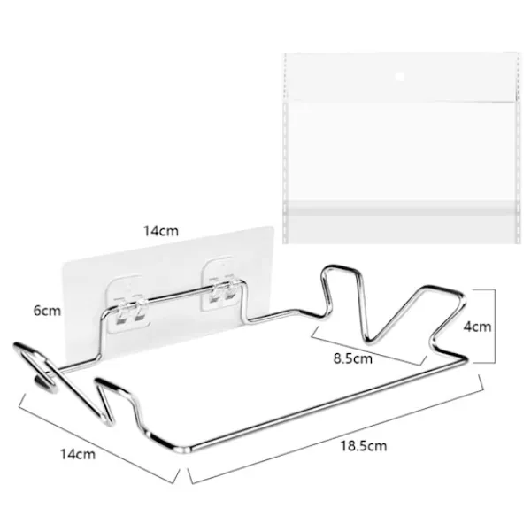 Hängande soptunnehållare, rostfritt stål soptunne hängande ställ väggmonterad självhäftande soptunna