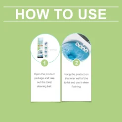 unbranded Hängande Toalettrengöringsboll - Tar Bort Fläckar, Kalk och Lukt - Ingen Skrubbning Krävs - Toalettrengöringsboll för Hushållet