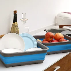 Sale Hopfällbar Diskbalja - Portabel 10 Liters Vattenbehållare Perfekt för Camping, Husvagnar, Utomhusaktiviteter, Kök och Mer