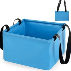 Hopfällbar hink hopfällbar diskho med handtag camping förvaringsbehållare hopfällbart tvättställ 15l bärbar lätt hink för campingtvätt