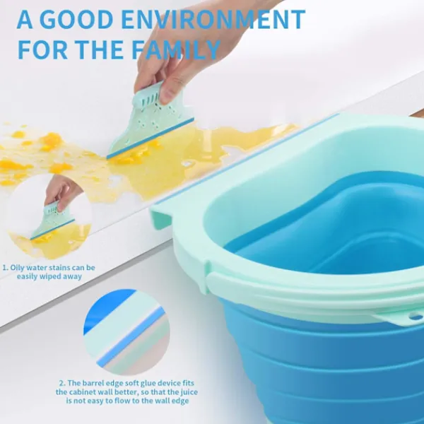 New Hopfällbar Köksavfallskorg Dörr Köksväggmonterad Papperskorg C,ZQKLA