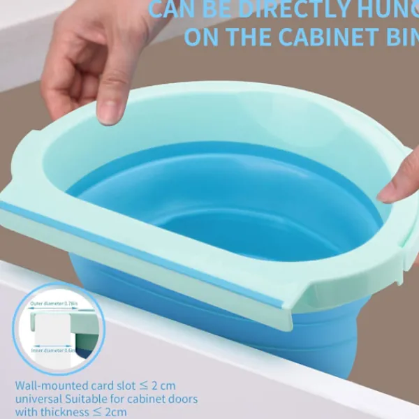 New Hopfällbar Köksavfallskorg Dörr Köksväggmonterad Papperskorg C,ZQKLA