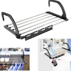 Discount Hopfällbar klädtork balkong - stort skoskåp - sjalhängare - tillbehörsgalge - hopfällbar - häng på radiator fönster bad