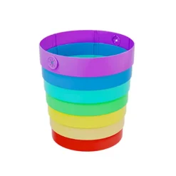 Best Hopfällbar Regnbågsfärgad Papperskorg Fällbar Multifunktionell Avfallsbehållare för Kök Camping Bilresa Utomhus Inomhusbruk Bärbar Färgglad Soptunna | Fyndiq