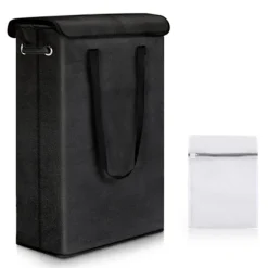 Discount Hopfällbar smutstvättkorg hopfällbar korg papperskorg med lock tvättförvaringskorgar tvättkorg svart