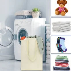 Discount Hopfällbar smutstvättkorg hopfällbar korg papperskorg med lock tvättförvaringskorgar tvättkorg svart