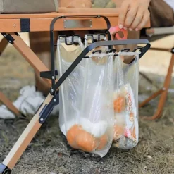 Hopfällbar soppåshållare, bärbar soppåshållare, hopfällbar