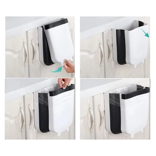 New Hopfällbar Soptunna / Hängande Korg - För bioavfall 8L_QQ