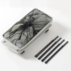 Sale Hopfällbar tvättkorg 42 liter - svart med 4 hjul, tvättkorg, rektangulär tvättkorg för förvaring av kläder hemma