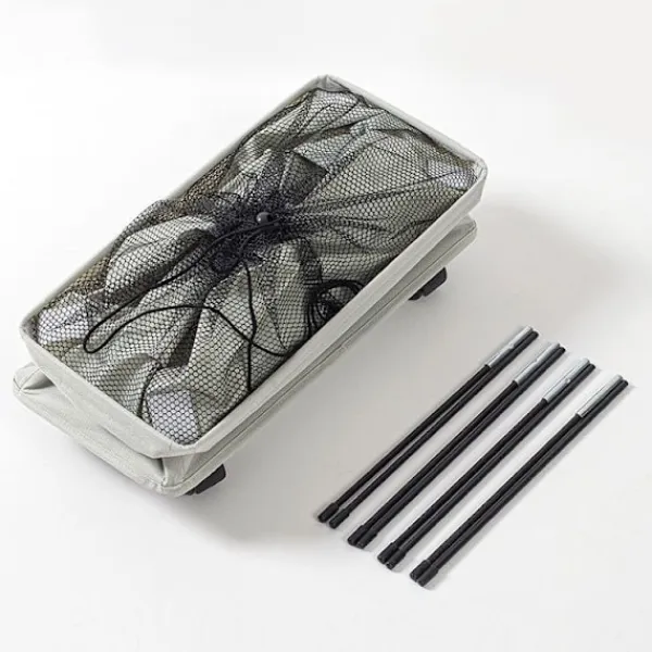 Sale Hopfällbar tvättkorg 42 liter - svart med 4 hjul, tvättkorg, rektangulär tvättkorg för förvaring av kläder hemma