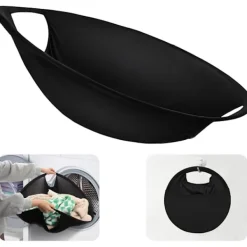 Outlet Hopfällbar tvättkorg för enkel förvaring och transport, stor pop-up tvättkorg, lämplig för torktumlare och tvättmaskiner