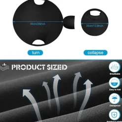 Outlet Hopfällbar tvättkorg för enkel förvaring och transport, stor pop-up tvättkorg, lämplig för torktumlare och tvättmaskiner