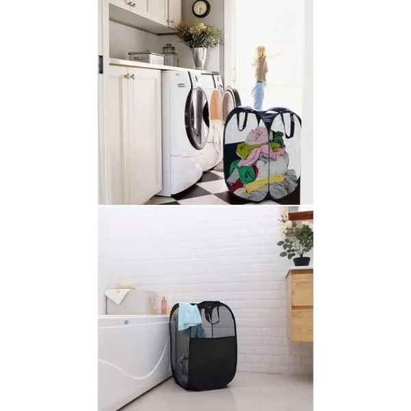 New Hopfällbar Tvättkorg 75L Stor Tvättkorg Hopfällbar, Hopfällbara Tvättkorgar Portabla Hopfällbara Tvättkorgar