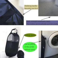 New Hopfällbar Tvättkorg 75L Stor Tvättkorg Hopfällbar, Hopfällbara Tvättkorgar Portabla Hopfällbara Tvättkorgar