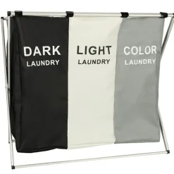 Best Hopfällbar Tvättkorg med 3 Fack – 135 liter