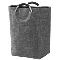 Hot Hopfällbar Tvättkorg, Vikbar Tvättkorg, Ihopfällbar Smutsig Tvättkorg Mörkgrå 0.4