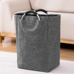 Hot Hopfällbar Tvättkorg, Vikbar Tvättkorg, Ihopfällbar Smutsig Tvättkorg Mörkgrå 0.4