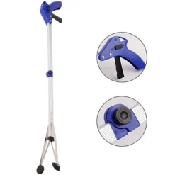 New Hopfällbara Gummi-Soptänger med Sugkopp Aluminiumstång Soptänger Sopupptagare Sopupptagare Verktyg Kvadratisk Aluminiumrör