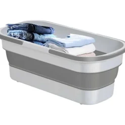 Hot Hopfällbart Badkar, 12L Hopfällbar Diskbänk, Hopfällbar Hink, Vikbar Mopphink