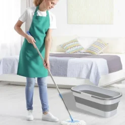 Hot Hopfällbart Badkar, 12L Hopfällbar Diskbänk, Hopfällbar Hink, Vikbar Mopphink