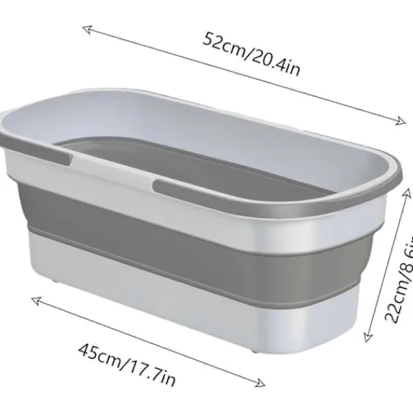 Hot Hopfällbart Badkar, 12L Hopfällbar Diskbänk, Hopfällbar Hink, Vikbar Mopphink