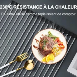 Sale Hopfällbart diskställ i rostfritt stål för diskho 43 x 35 cm Svart Multifunktionell Avtagbar för torkning av frukt, grönsaker och tallrikar