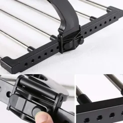 Outlet Hopfällbart klädställ i rostfritt stål balkong hängande radiator Wi