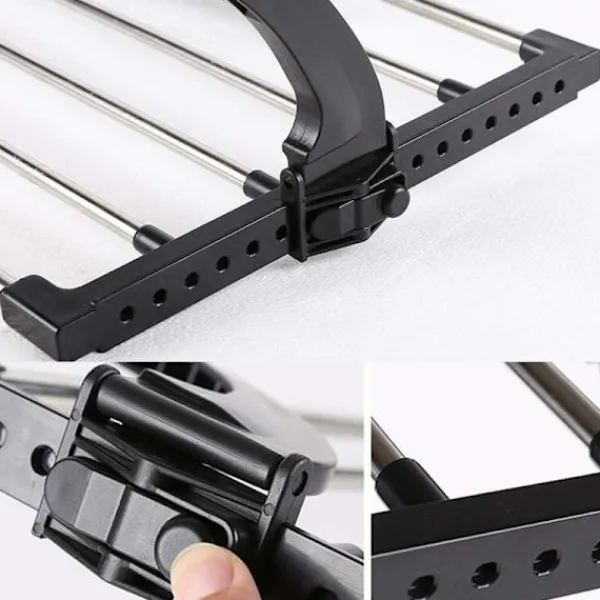 Outlet Hopfällbart klädställ i rostfritt stål balkong hängande radiator Wi