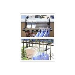 Outlet Hopfällbart klädställ i rostfritt stål balkong hängande radiator Wi