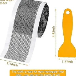 Discount Hårfångare för duschavlopp, klistermärken med nät, hårfångare för duschavlopp, klistermärken 7 cm x 10 m