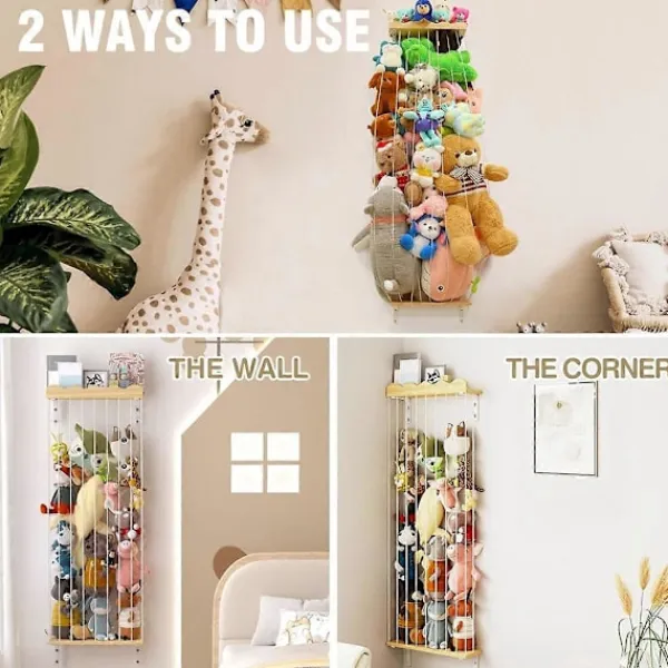 Hot Hörnförvaring Gosedjur Leksaksorganisatör Leksakshylla Som Visas71