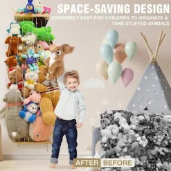 Hot Hörnförvaring Gosedjur Leksaksorganisatör Leksakshylla Som Visas71