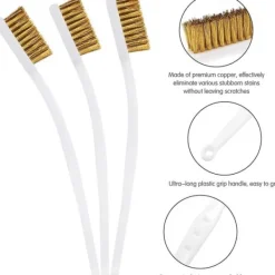 Best Huayue 3 st Koppartrådsborste, Crday Mini Trådborste Metall Rostborste Verktyg Tråd