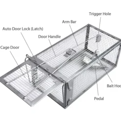 Outlet Human Moshälla Fångstbur för Råttor och Möss, Inomhus och Utomhus