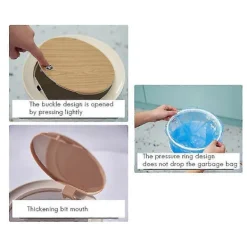 Hushåll med lock Press Vardagsrum Toalett Badrum Kök Nordisk Stil Högfot Imitation Trä G