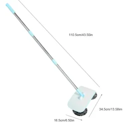 Hot Hushålls sopmaskin mopp kvast sopskyffel golvrengöringsverktyg blå-1 st