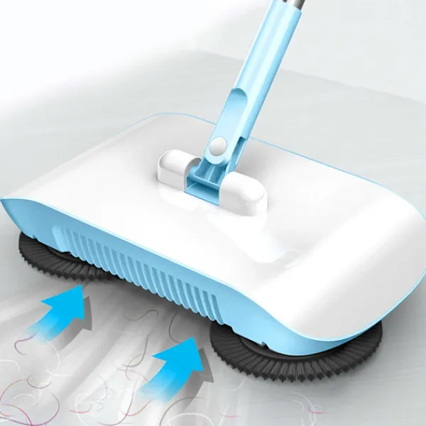 Hot Hushålls sopmaskin mopp kvast sopskyffel golvrengöringsverktyg blå-1 st