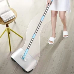 Hot Hushålls sopmaskin mopp kvast sopskyffel golvrengöringsverktyg blå-1 st