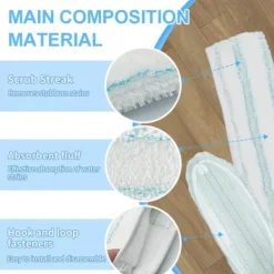 New Hushållsprodukter, 4 st Professionella Mikrofibermoppar Multifunktionella Fönster