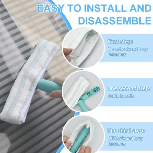 New Hushållsprodukter, 4 st Professionella Mikrofibermoppar Multifunktionella Fönster