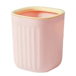 Outlet Hushållsring enkel liten studenthem bord mini skräpförvaringslåda Nordisk randig skrivbords papperskorg rosa och gul kontrastfärg