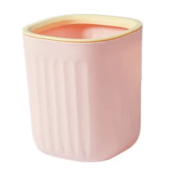 Outlet Hushållsring enkel liten studenthem bord mini skräpförvaringslåda Nordisk randig skrivbords papperskorg rosa och gul kontrastfärg