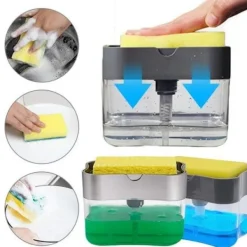 New 2-i-1 Diskmedelspump - Pump för Diskmedel - Disk Transparent