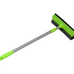 Online 2-i-1 Fönsterskrapa, Högabsorberande Svamp, Justerbar Rengöringsborste för Bilvindruta och Fönster, Grön