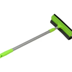 Online 2-i-1 Fönsterskrapa, Högabsorberande Svamp, Justerbar Rengöringsborste för Bilvindruta och Fönster, Grön